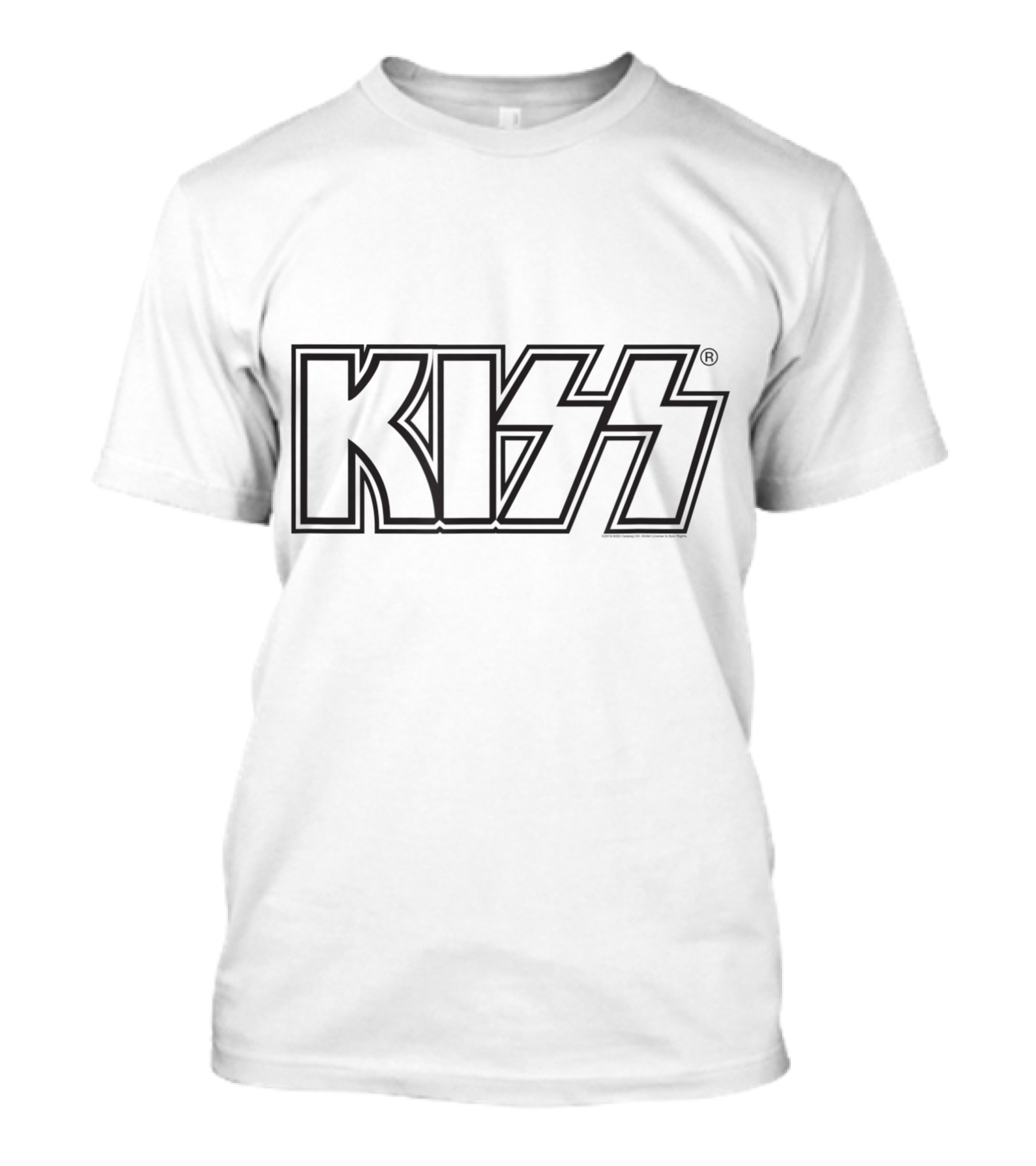 KISS Outline Text In Iconic Block Letters T-Shirt