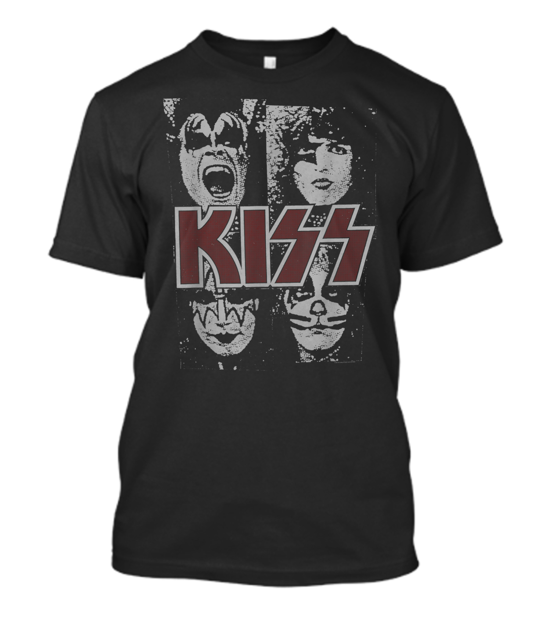 KISS Band Stencil Faces T-Shirt