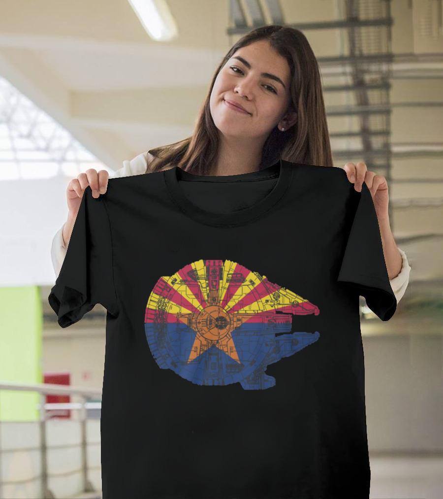 Arizona Flag Millennium Falcon Vintage Star Wars Spaceship T-Shirt