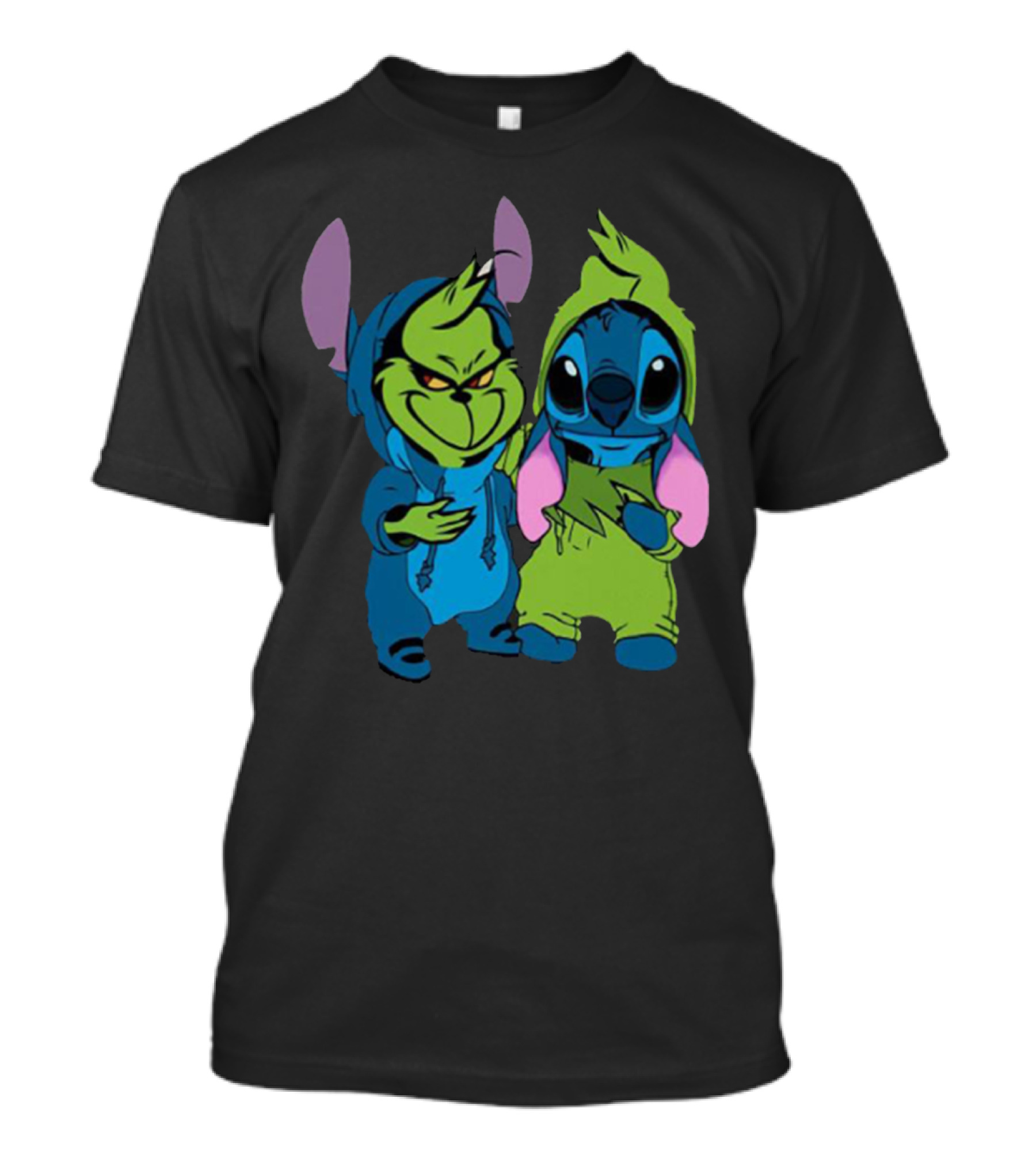 Stitch Grinch Mashup Hoodie Duo T-Shirt