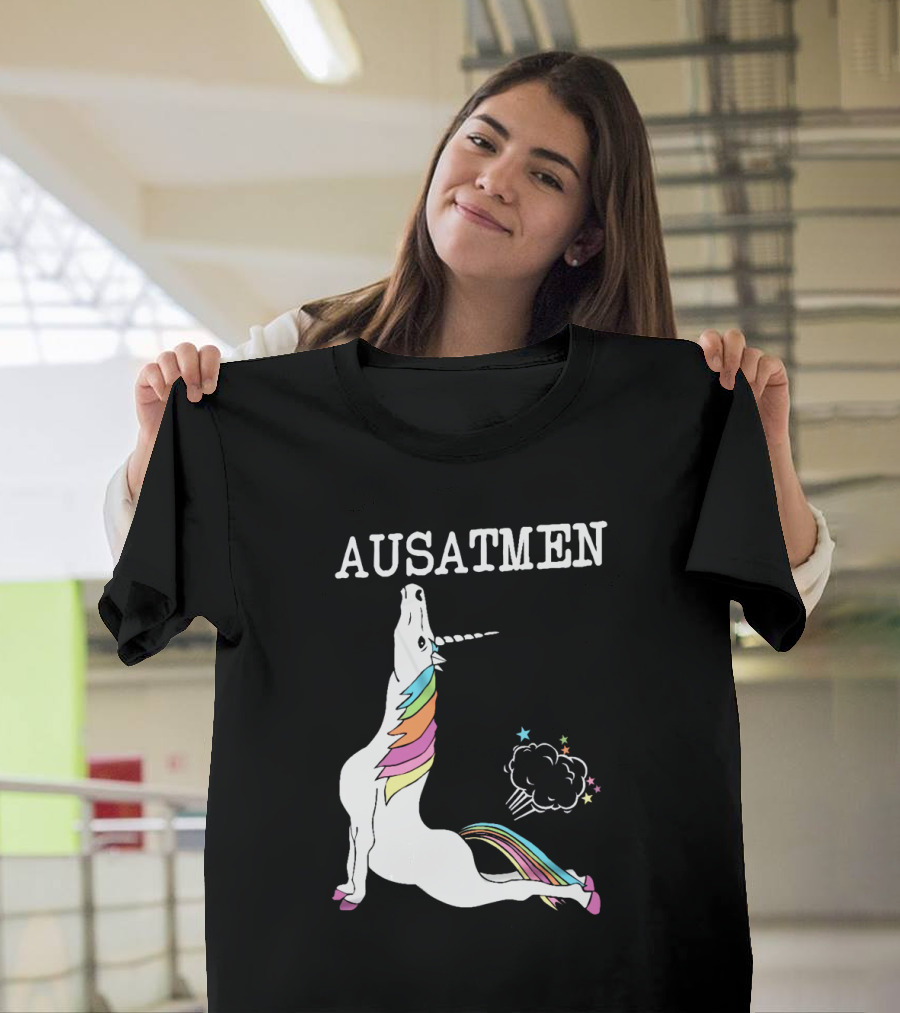 Ausatmen Unicorn Rainbow Cloud Stars T-Shirt