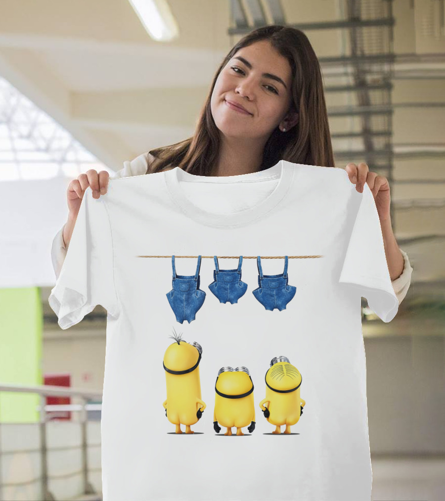Minions Overalls Laundry Scene Despicable Me Fans T-Shirt