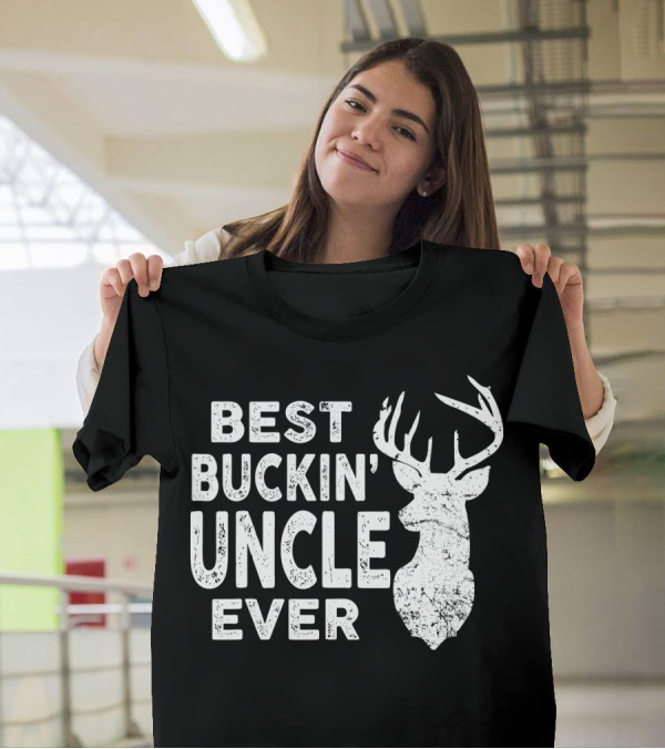 Best Buckin' Uncle Ever Deer Hunting Antler T-Shirt
