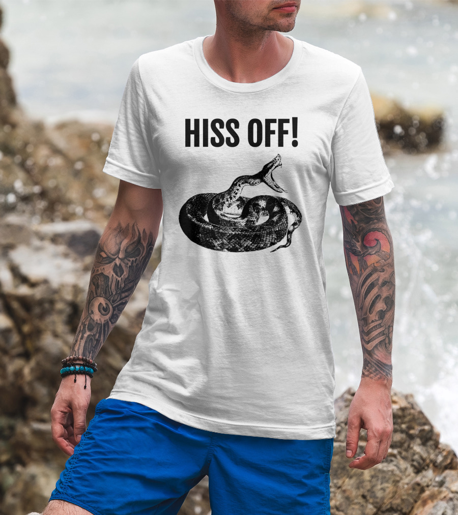 Big Black Python Hiss Off Warning T-Shirt
