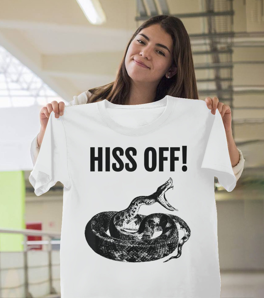 Big Black Python Hiss Off Warning T-Shirt