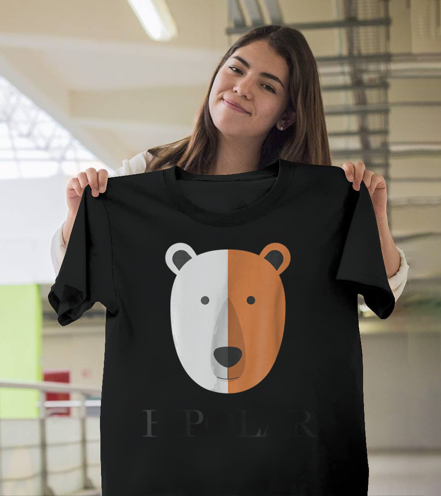 Bipolar Polar Bear Dual-Tone Face T-Shirt