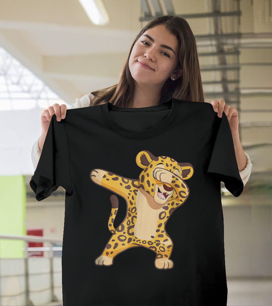Dabbing Leopard Dabb Dance Cartoon T-Shirt