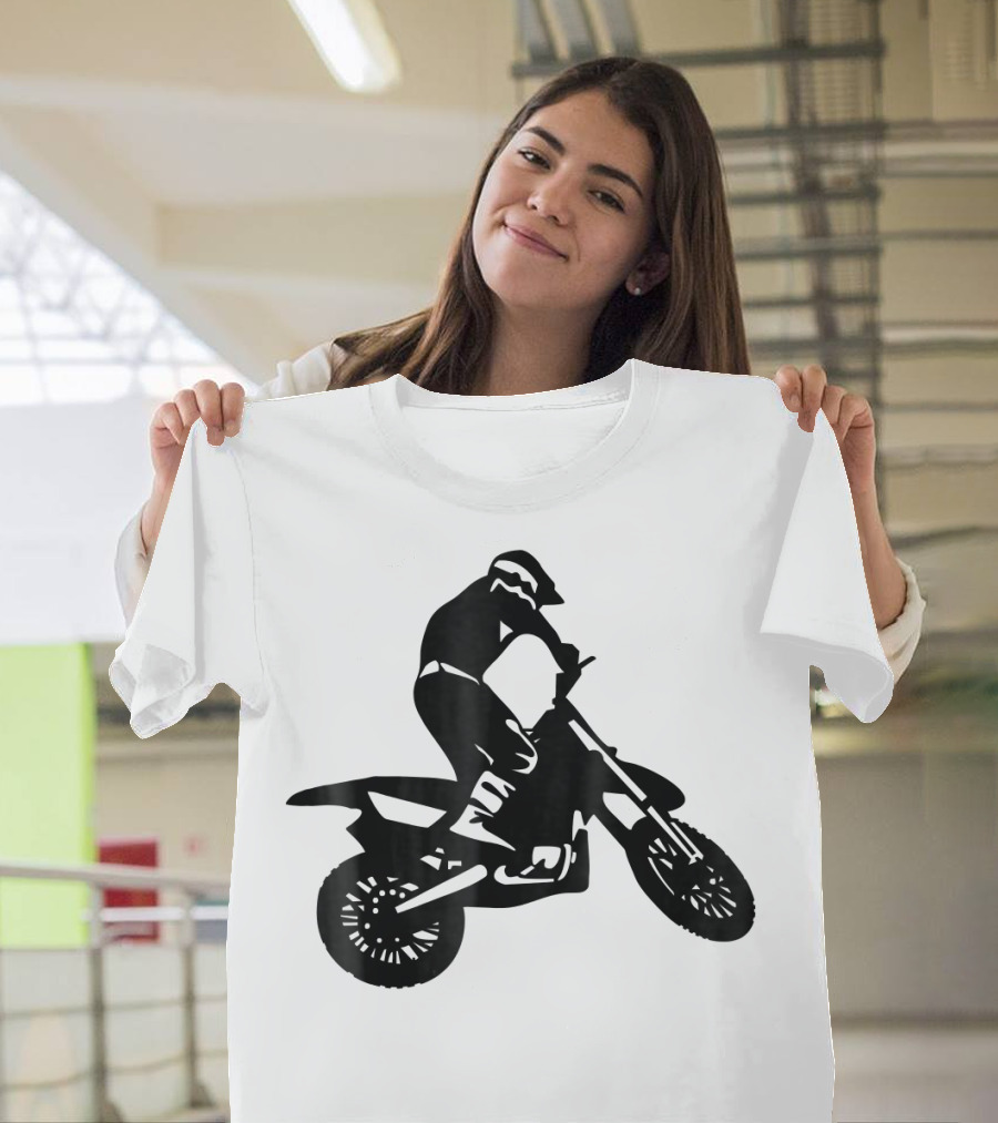 Dirtbike Motocross Rider In Action T-Shirt