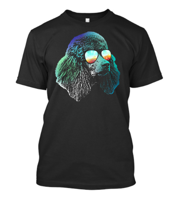 Groovy Poodle With Psychedelic Sunglasses Disco T-Shirt