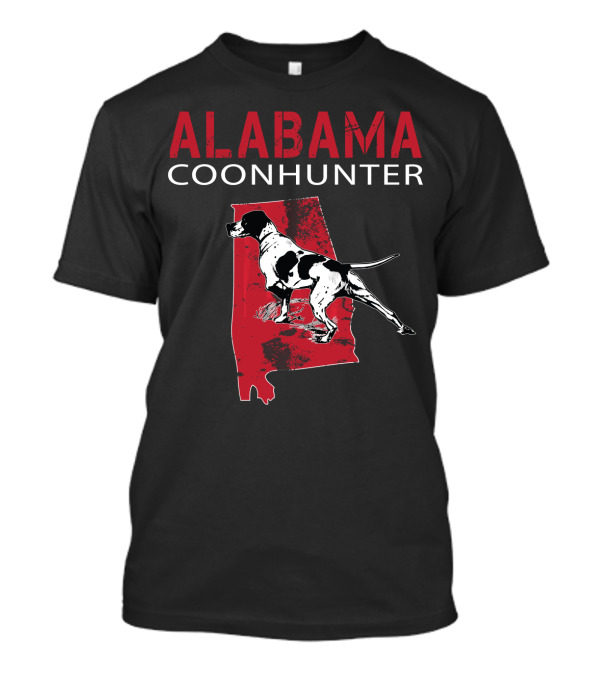 ALABAMA COONHUNTER Dog On State Map T-Shirt