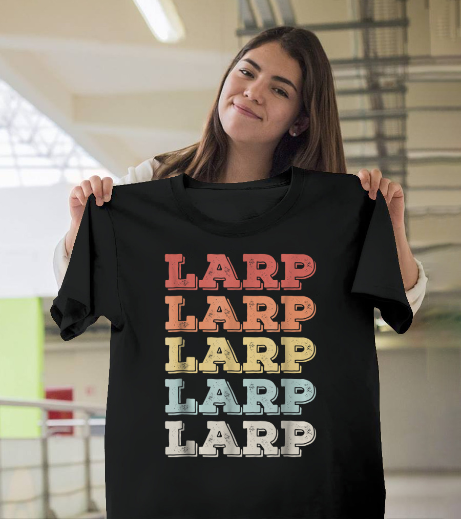 LARP Distressed Rainbow T-Shirt