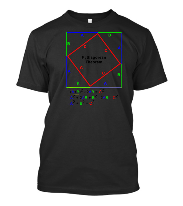 Engineer Attire Pythagorean Theorem Geometric Proof Diagram With Algebraic Equations T-Shirt