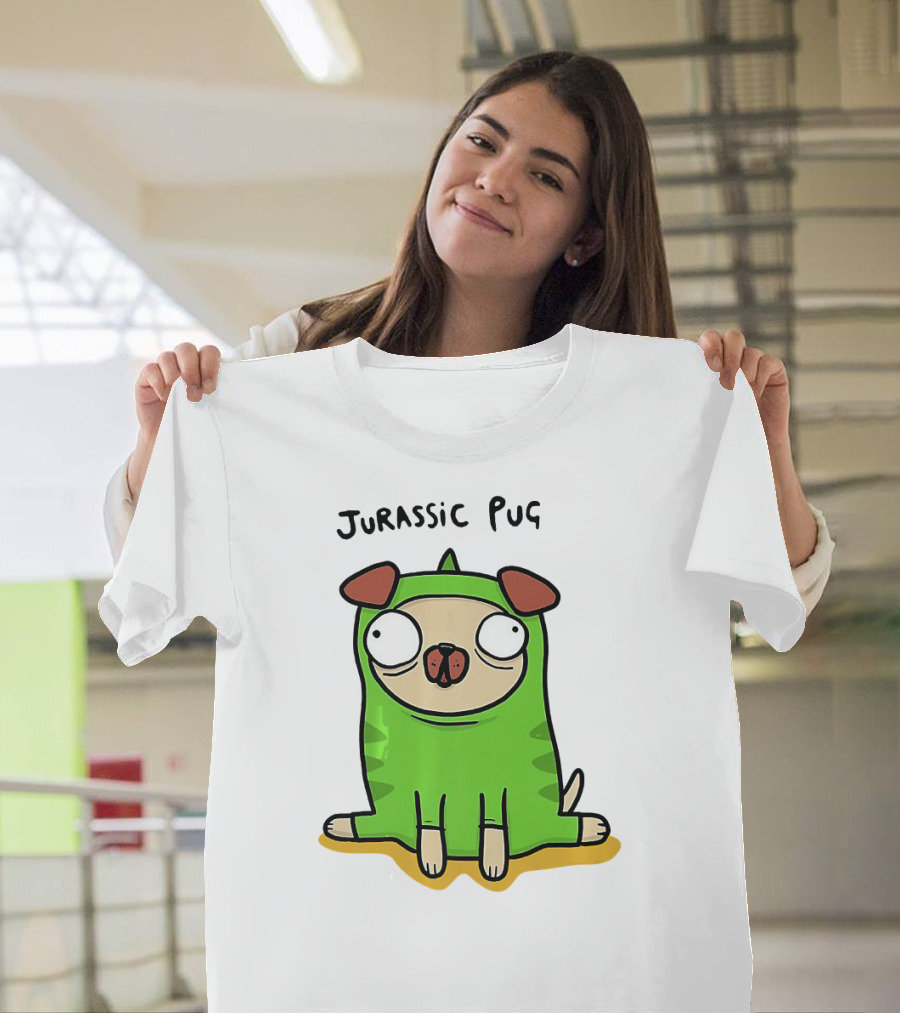 Jurassic Pug Dinosaur Costume Funny T-Shirt