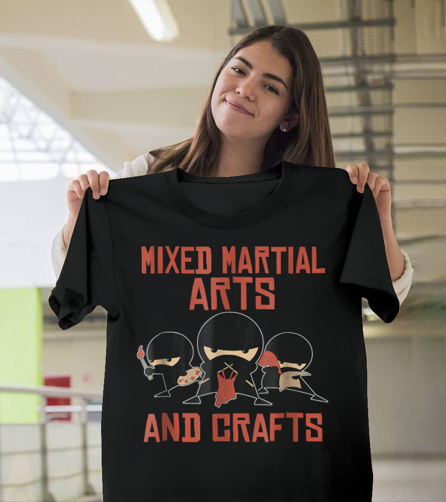 Mixed Martial Arts and Crafts Funny Ninjas BJJ Karate Kung T-Shirt