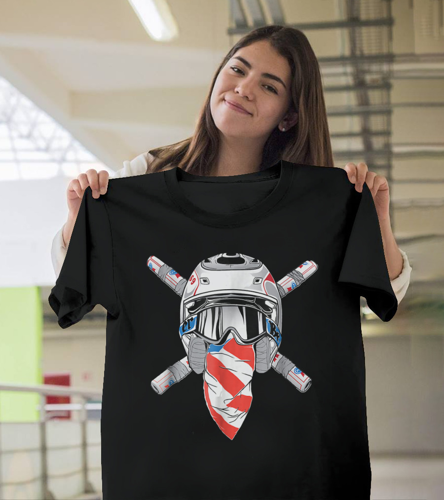 Funny Send It American USA Helmet with Bandana and Rockets T-Shirt