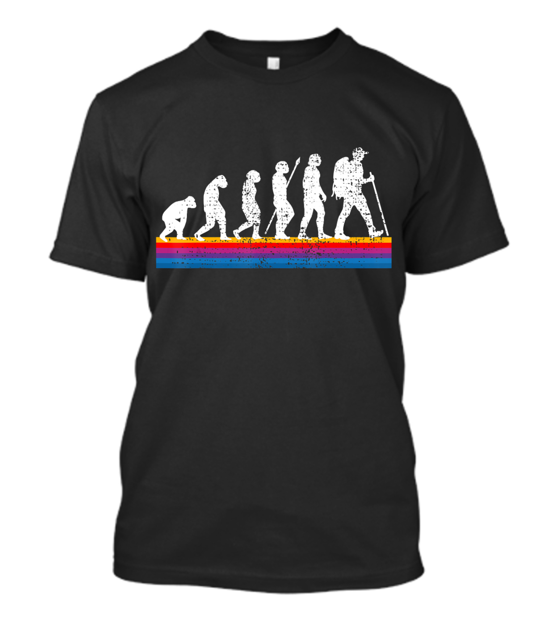 Hiking Hike Evolution Retro Progression T-Shirt