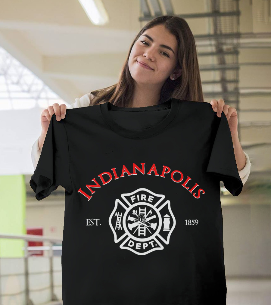 Indianapolis Fire Dept Est. 1859 Rescue Maltese Cross T-Shirt