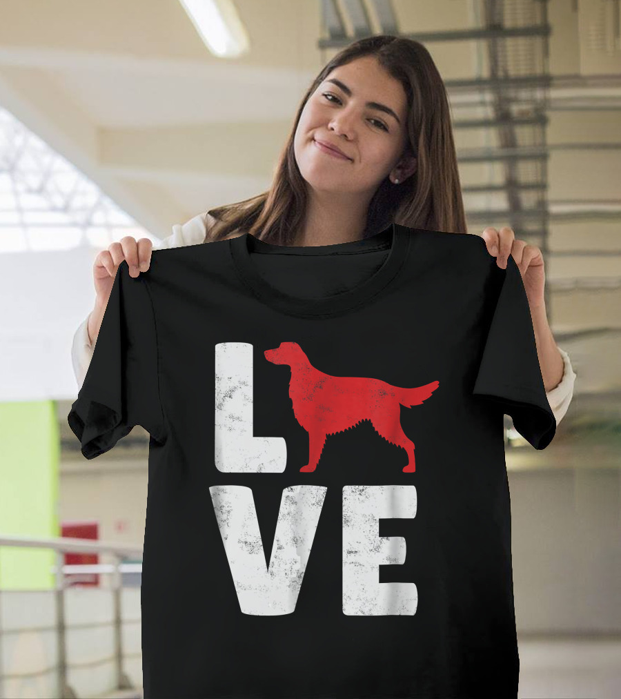 LOVE Irish Setter Dog Red T-Shirt