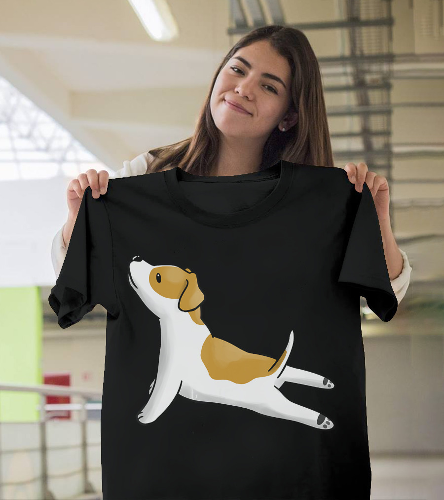Jack Russell Terrier Funny Yoga Pose Dog T-Shirt