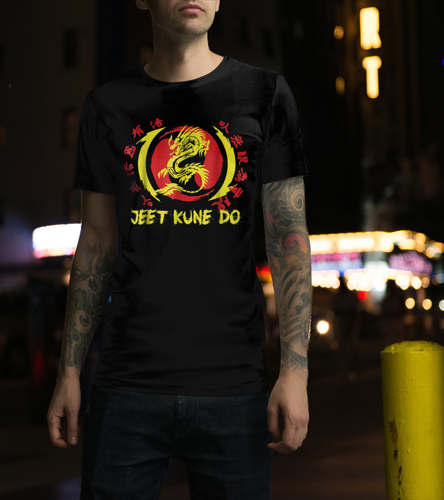 Jeet Kune Do Dragon Symbol Kanji Martial Arts Emblem T-Shirt