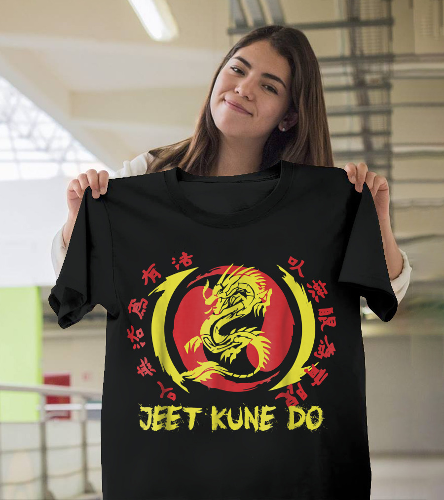 Jeet Kune Do Dragon Symbol Kanji Martial Arts Emblem T-Shirt
