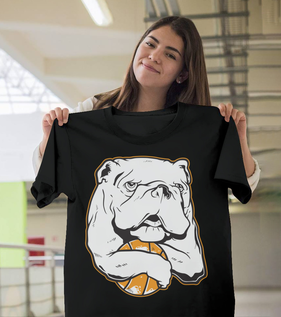 Bulldog Holding Basketball T-Shirt