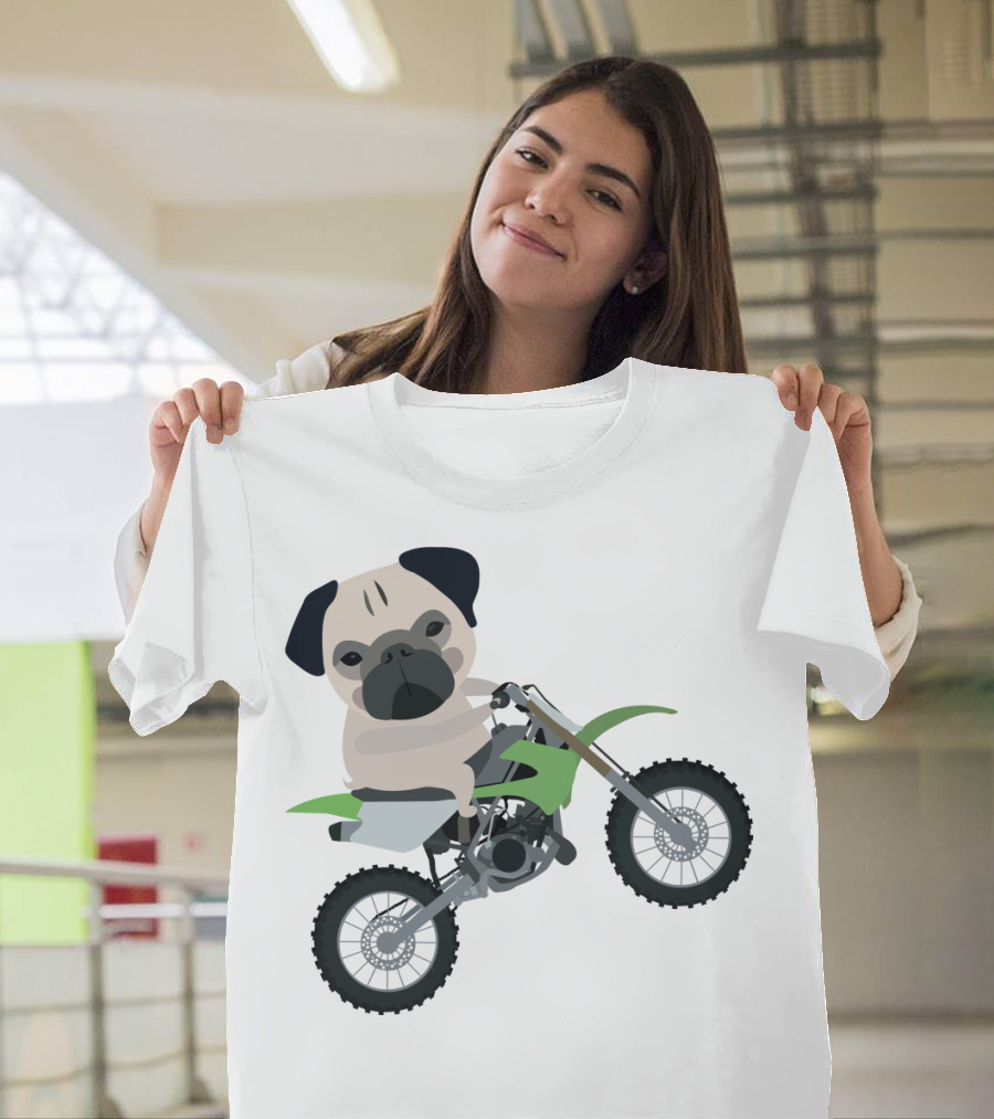 PugPet Dirt Bike Rider T-Shirt