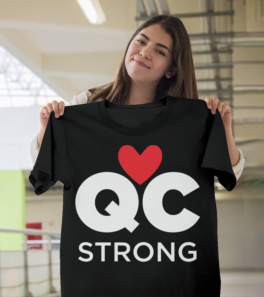 QC Strong Quad City Strong Heart T-Shirt