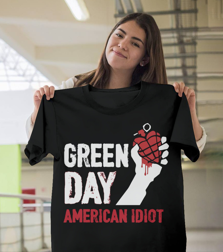 Green Day American Idiot Heart Grenade T-Shirt