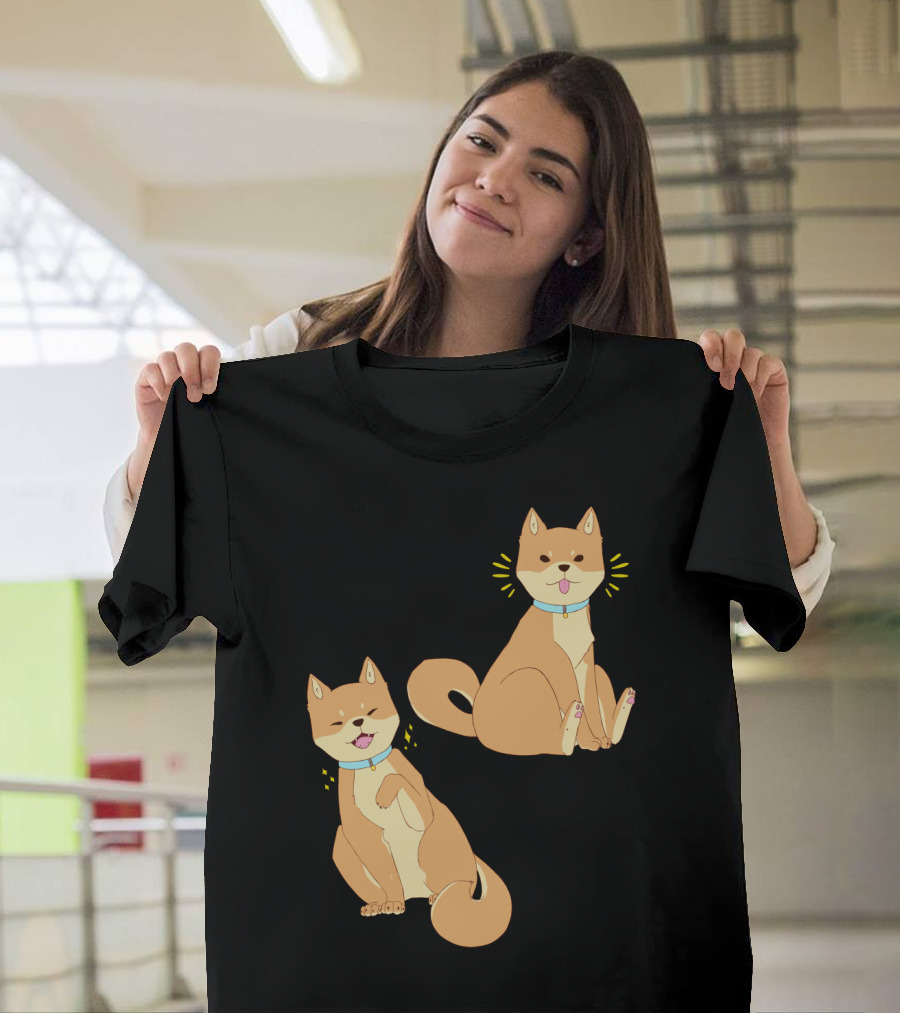 Shiba Inu Companions Playful Duo Doggo Duo T-Shirt
