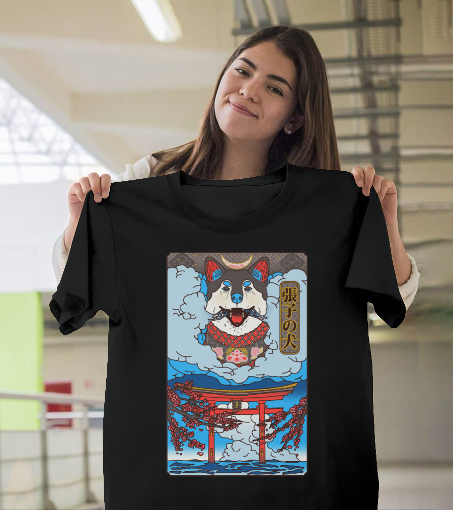 Torii Gate and Clouds Illustrated T-Shirt