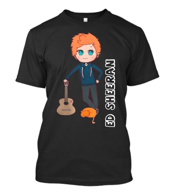 Ed Sheeran Cute Cat Guitar T-Shirt