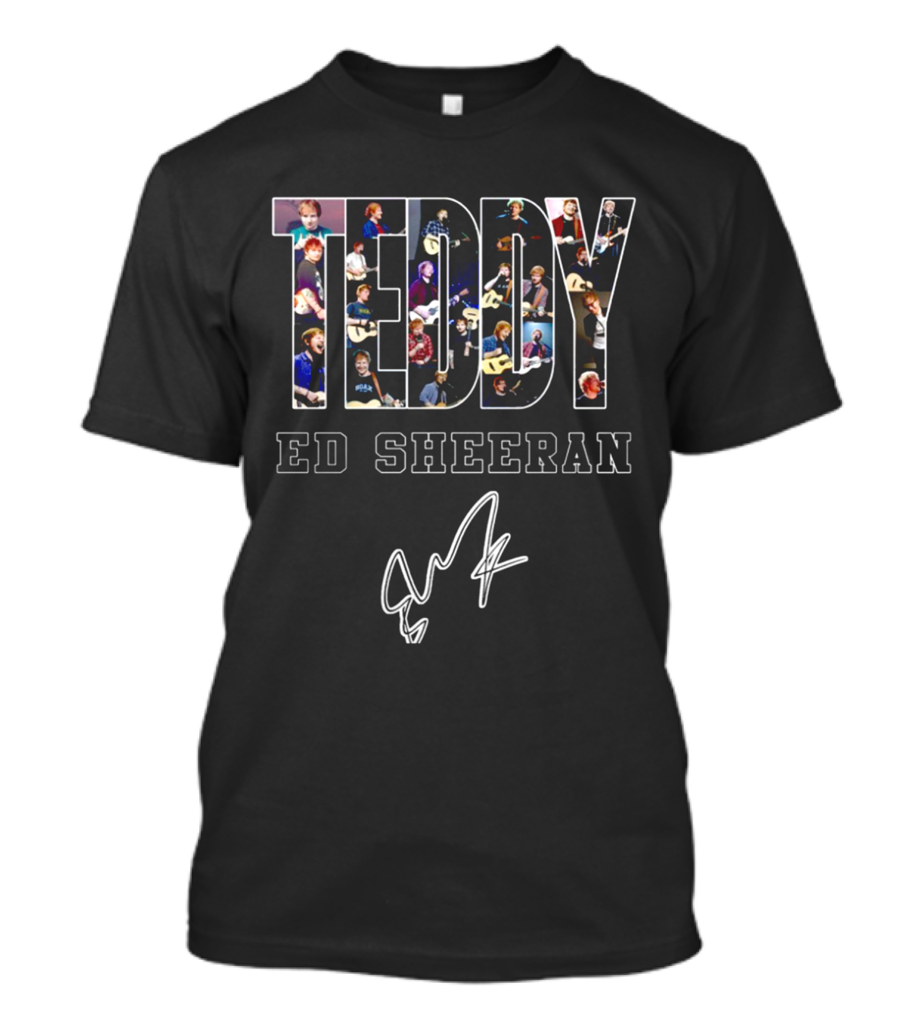 Teddy Ed Sheeran Signature Collage T-Shirt