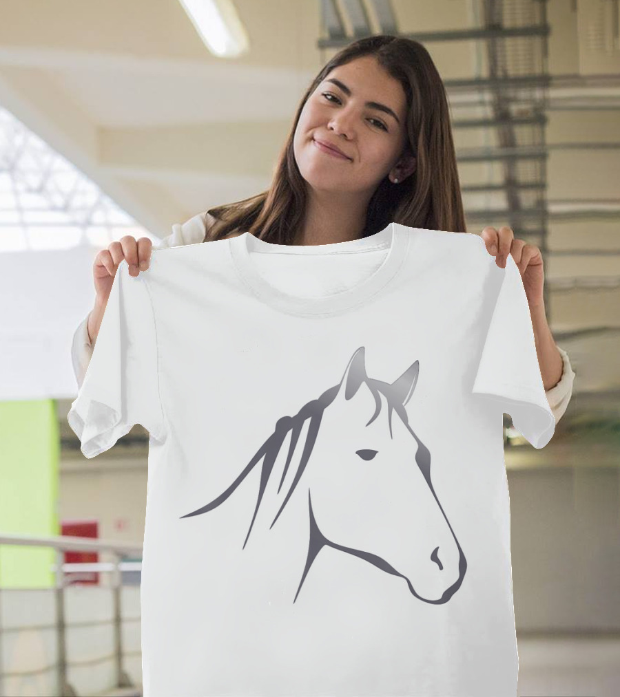 Horse Face Equestrian Riding T-Shirt