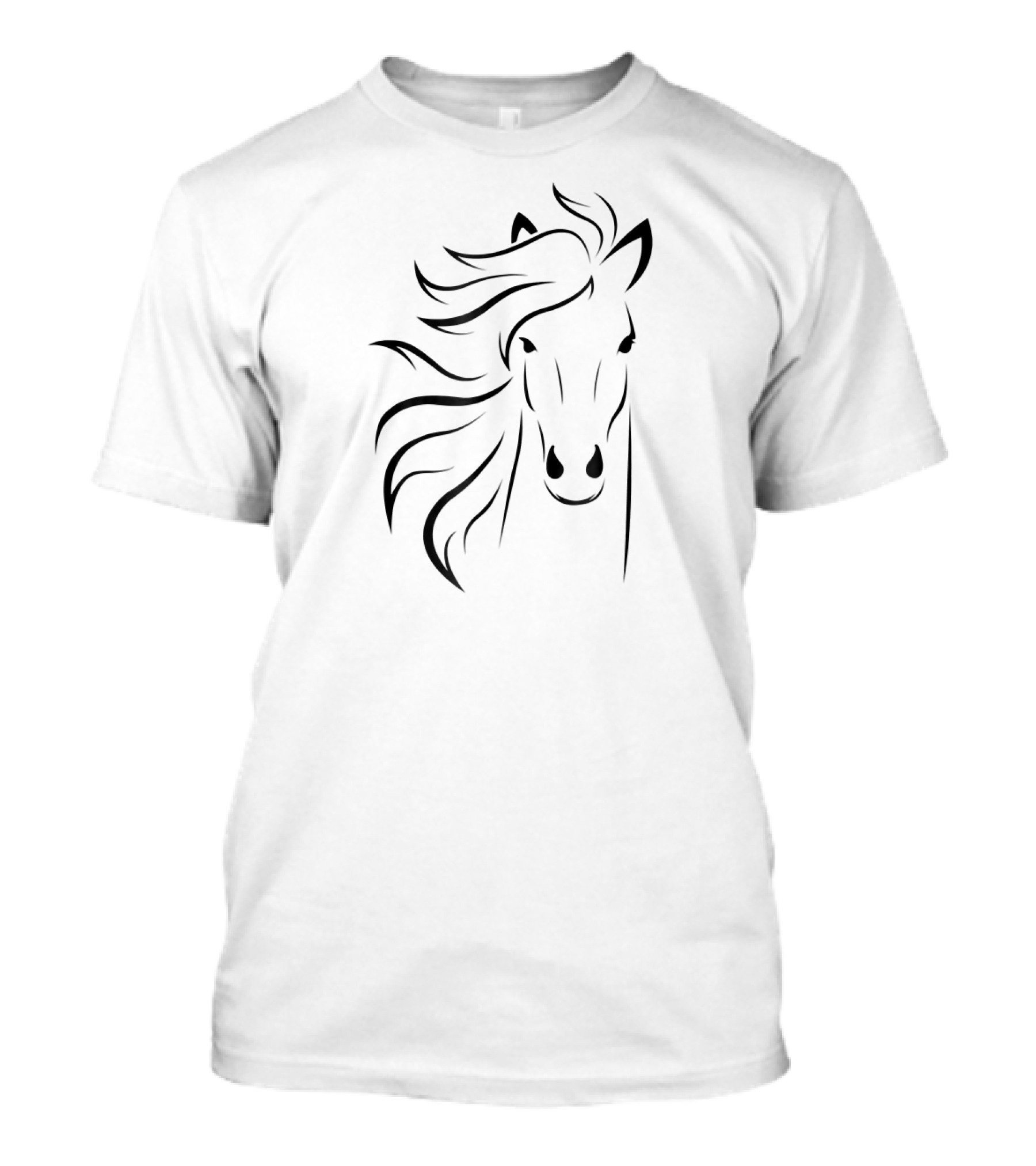 Just A Girl Who Loves Horses Horse Head T-Shirt