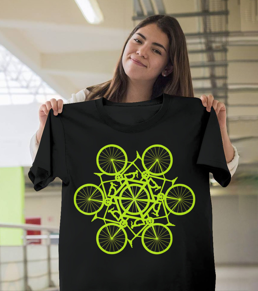MTB Mountain Bike Bicycle Wheel Mandala Cool T-Shirt