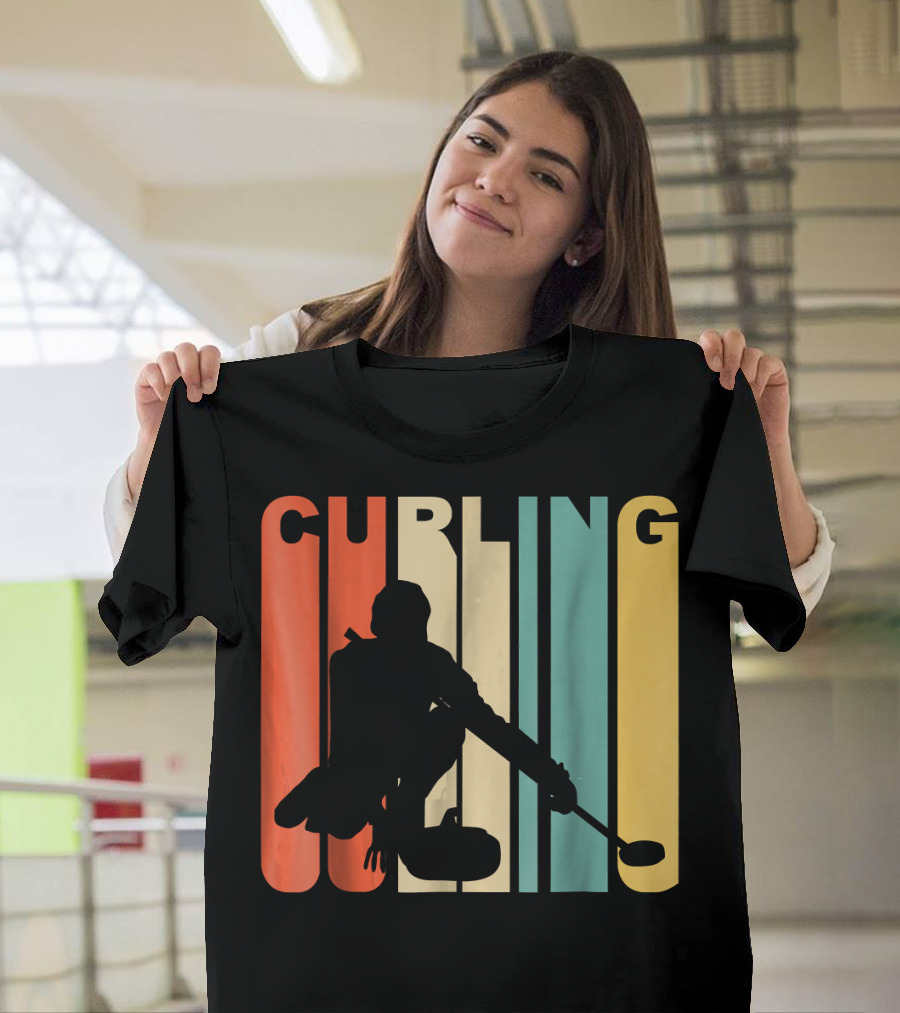 Retro 1970's Style Curling Winter T-Shirt