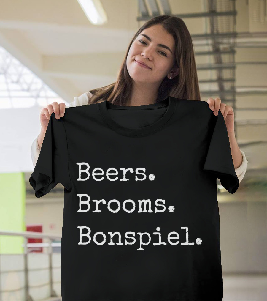 Beers Brooms Bonspiel Curling Tournament Event T-Shirt
