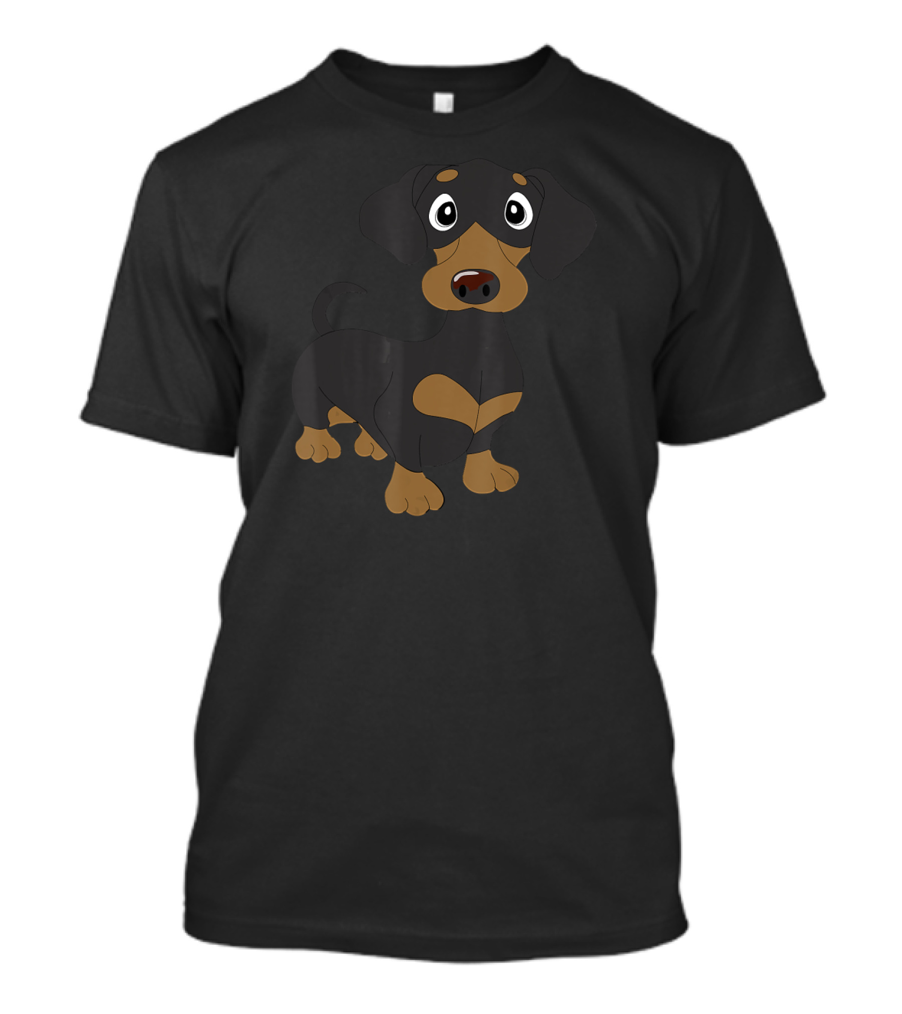 Playful Black And Tan Dachshund Wiener Dog T-Shirt