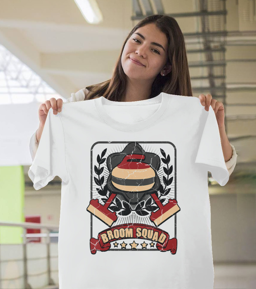 Broom Squad Curling Team Victory Stars T-Shirt