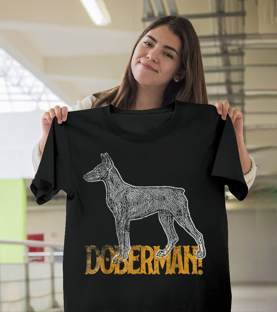 Doberman Dog Silhouette Cute Doberman T-Shirt