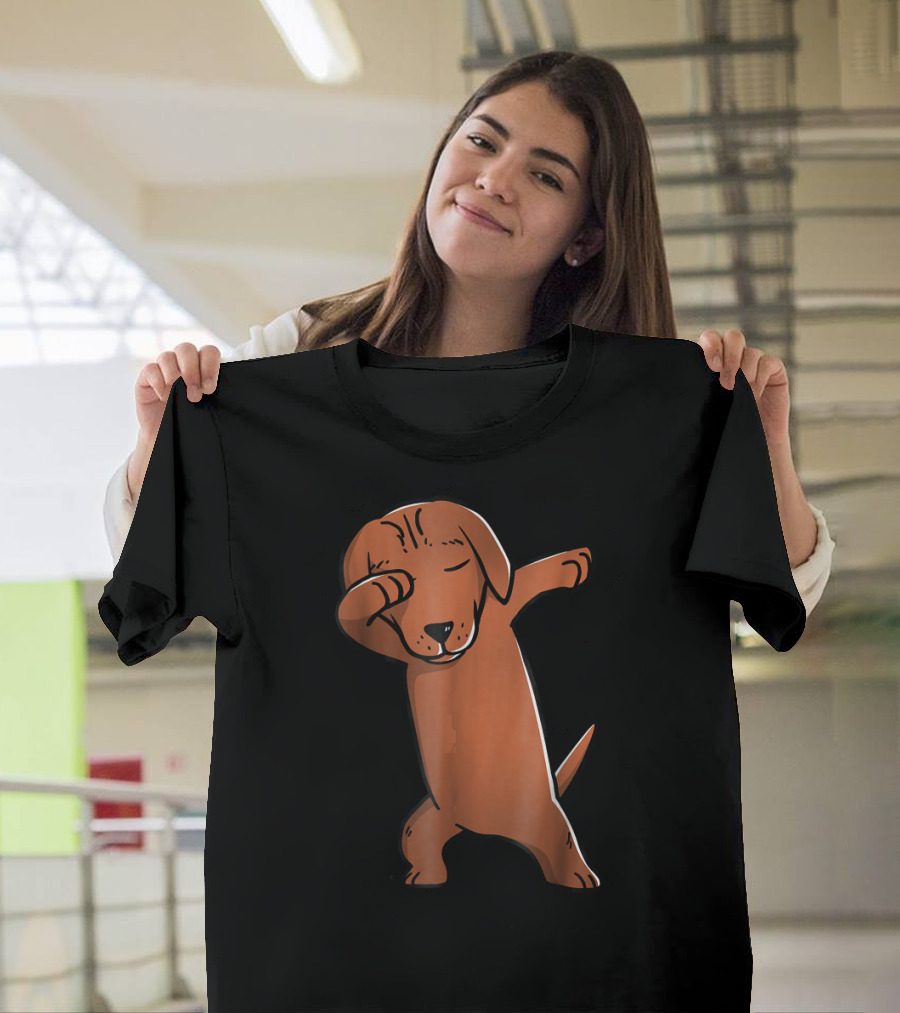 Dabbing Dachshund Brown Dog Fun T-Shirt