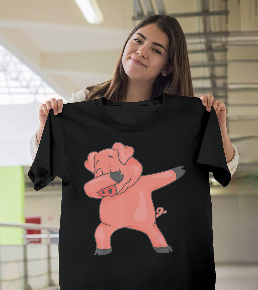 Dabbing Pig Cute Piggy Lovers Funny Farm Dance T-Shirt