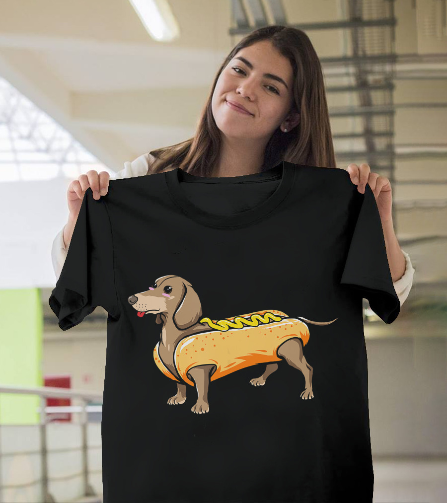 Dachshund in Hot Dog Costume Puppy Wiener Dog T-Shirt
