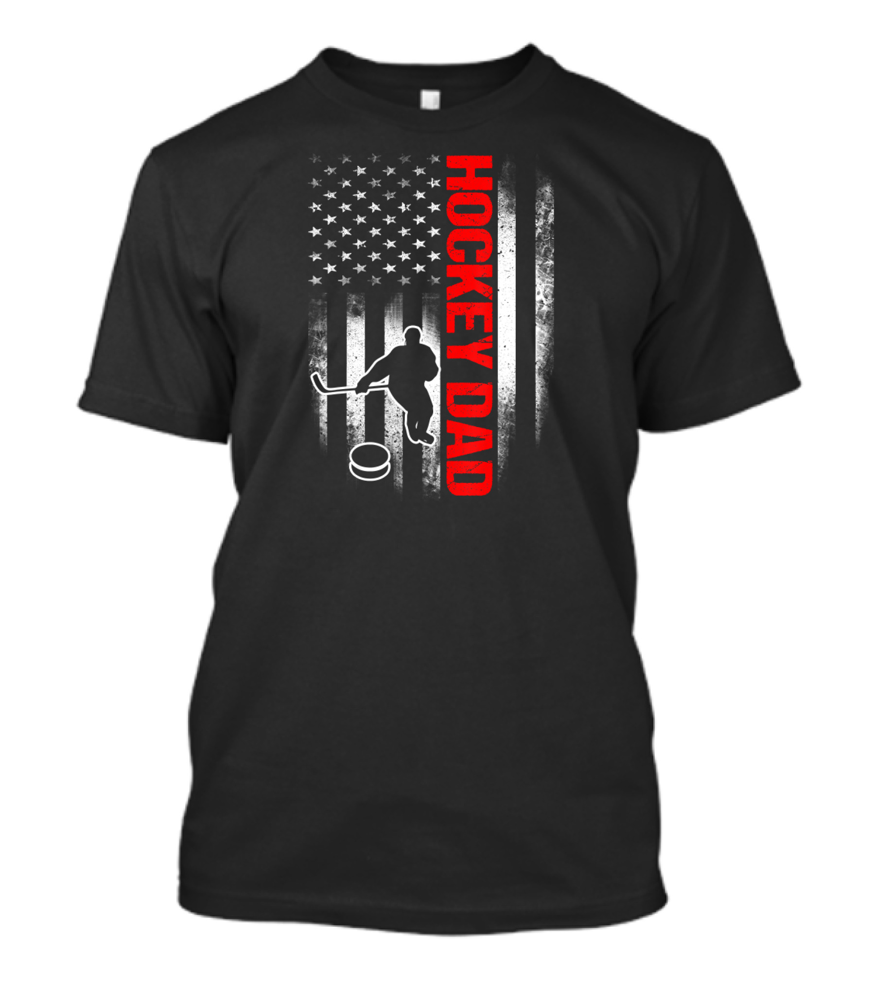 4th Of July US Flag Hockey Dad Player T-Shirt