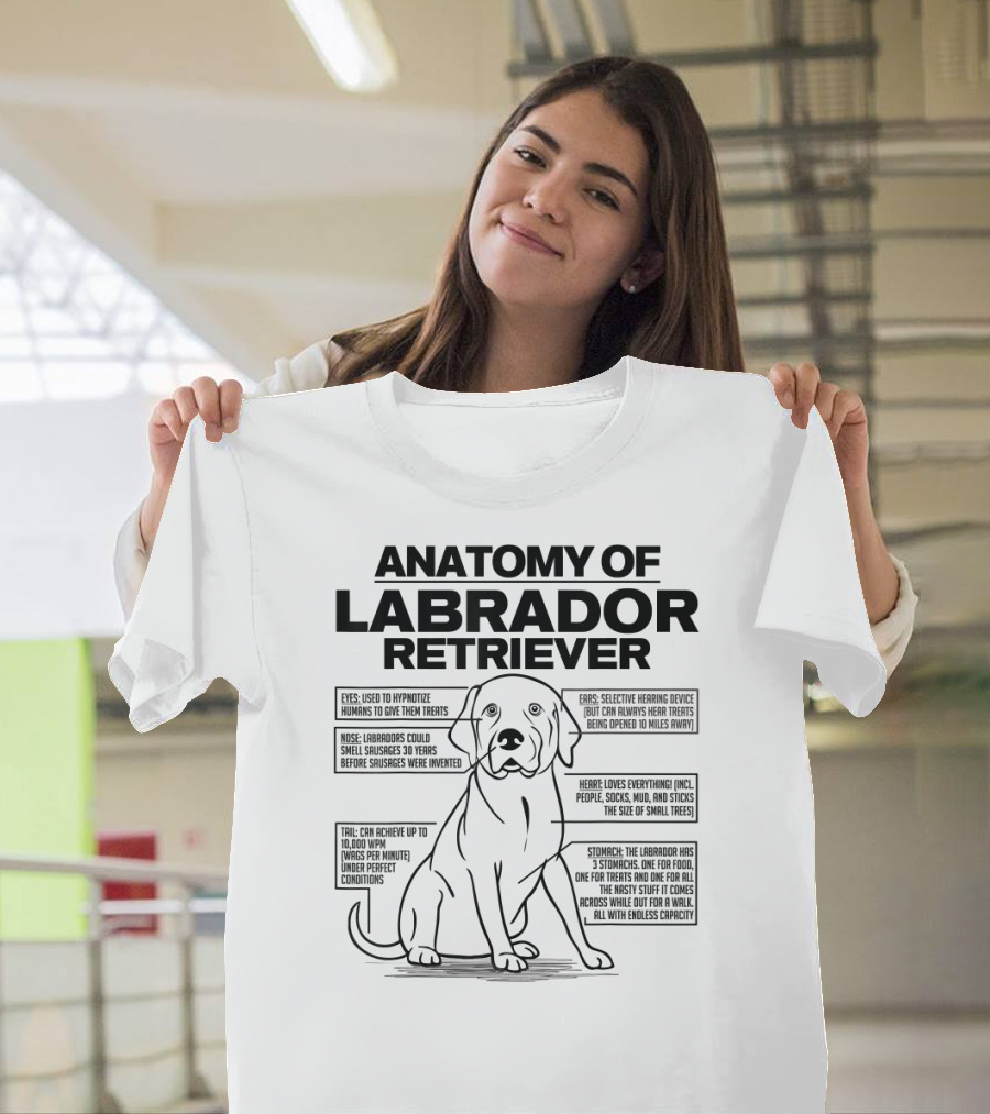 Anatomy of a Labrador Retriever Funny Dog Owner Humor T-Shirt