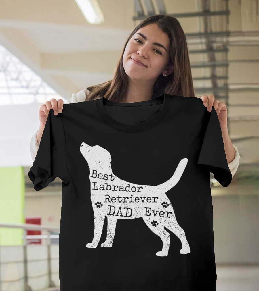 Best Labrador Retriever Dog Dad Ever Paws T-Shirt