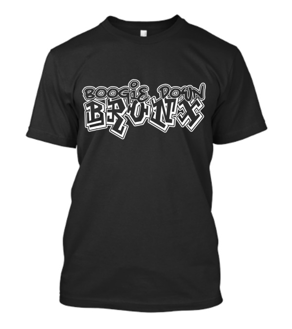 Boogie Down Bronx Hip Hop Style Graffiti Text T-Shirt