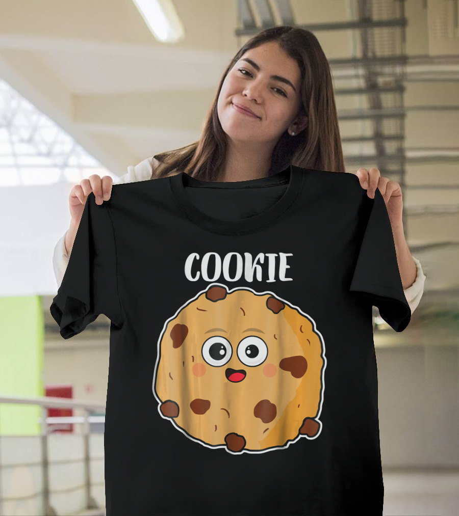 COOKIE Cute Chocolate Chip Smiling Cartoon T-Shirt