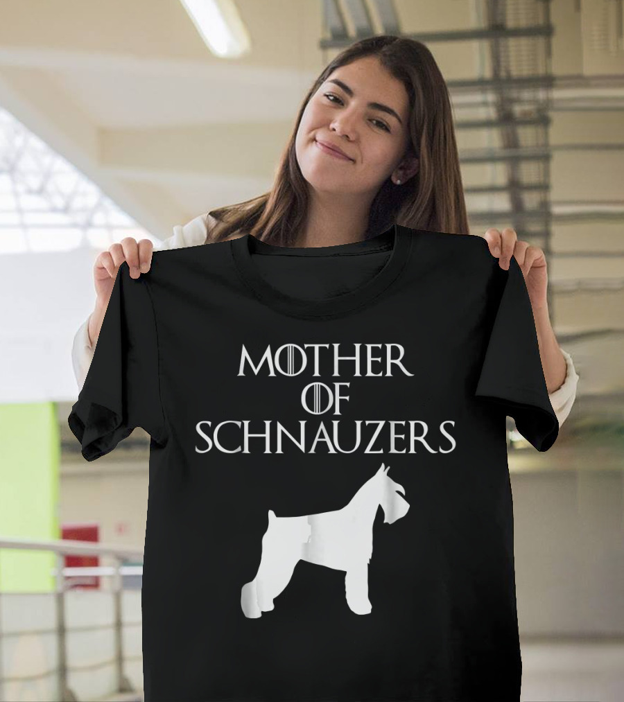 Mother of Schnauzers Cute Unique White T-Shirt